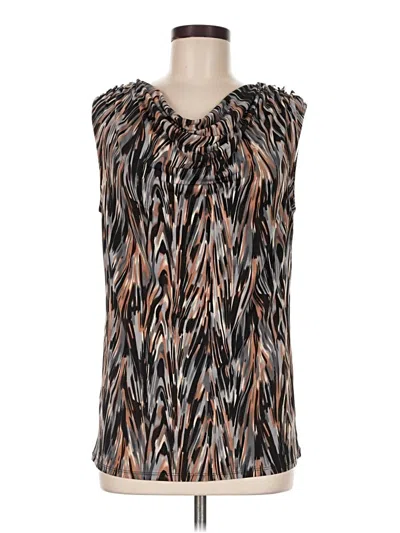 Pre-owned Grace Sleeveless Blouse In Brown