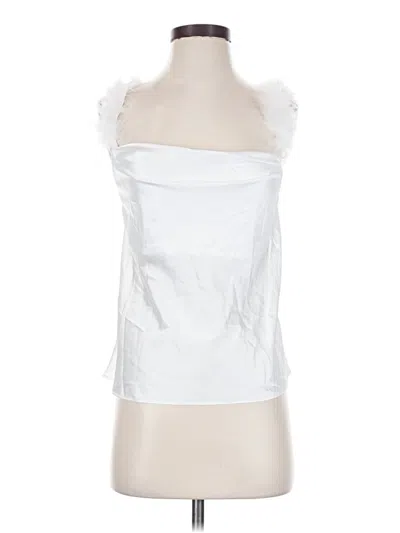 Pre-owned Grace Sleeveless Blouse In White