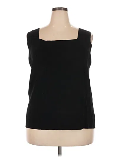 Pre-owned Grace Sleeveless Top Black Scoop Neck Tops