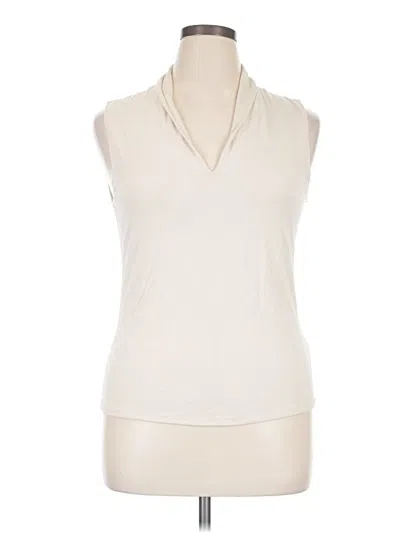 Pre-owned Grace Sleeveless Top Ivory Cowl Neck Tops