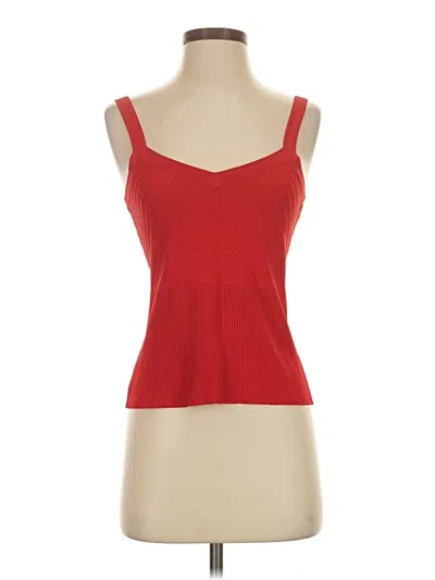 Pre-owned Grace Sleeveless Top Red Solid Pattern Sweetheart Neckline Tops