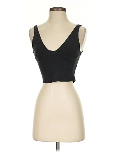 Pre-owned Grace Tank Top Black Strapless Neckline Tops