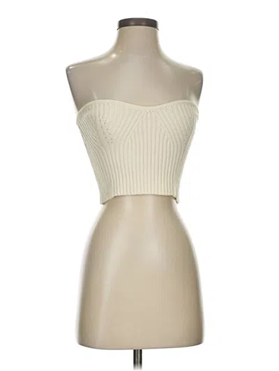 Pre-owned Grace Tube Top Ivory Strapless Neckline Tops In White