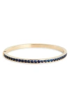 Grace Winfrey Sapphire Stone Keeper Bangle In Blue