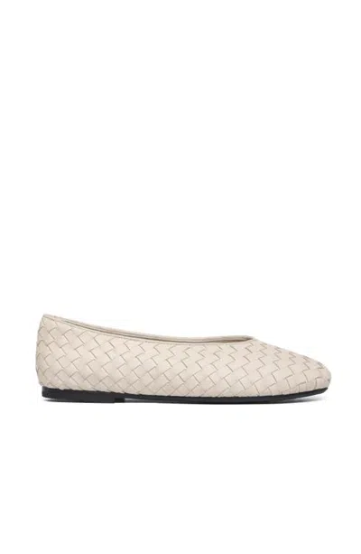 Grace Women's Melina Flat In Off White Woven Leather