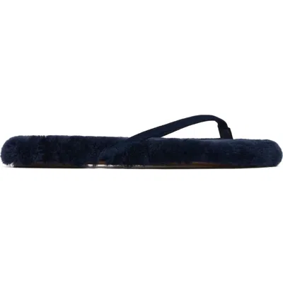 Grace Women's Sunset-f Slipper In Navy Kid Suede