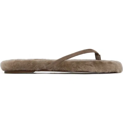 Grace Women's Sunset-f Slipper In Taupe Kid Suede