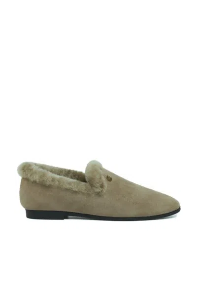 Grace Women's Vivian-f Slipper In Khaki Kid Suede