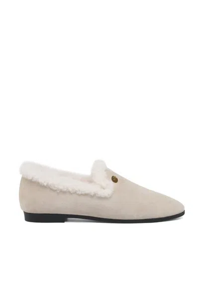 Grace Women's Vivian-f Slipper In Off White Kid Suede