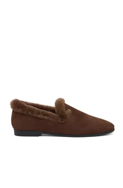 Grace Women's Vivian-f Slipper In Tobacco Kid Suede