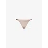 Gracejacob Womens Stella Shimmer Bikini Bikini Bottoms Champagne In Champagne