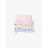 Gracejacob Womens Multi Cici Ruffle Woven Mini Skirt