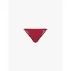 Gracejacob Womens Maroon Cherry Shimmer Mid-rise Bikini Bottoms In Maroon