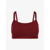 Gracejacob Womens Maroon Square-neck Shoulder-straps Stretch-woven Bralette In Burgundy