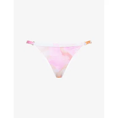 Gracejacob Womens Multi Lucia Marble Bikini Bottom Xl