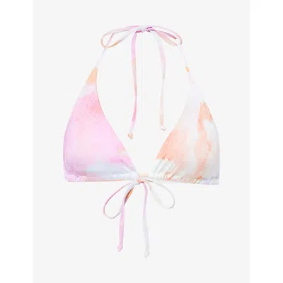 Gracejacob Womens Multi Lucia Marble Bikini Top