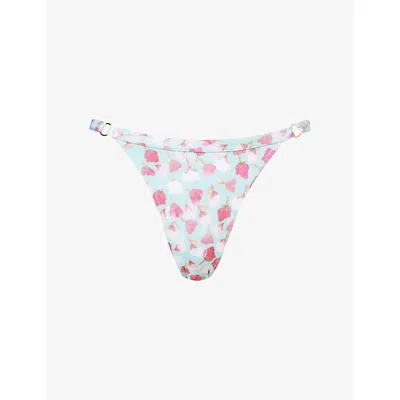 Gracejacob Womens Multi Pia Petal Bikini Bottom Xs
