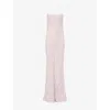 Gracejacob Womens Pink Nova Zebra-print Woven Maxi Dress