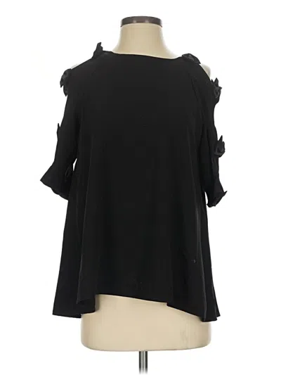 Pre-owned Gracia 3/4 Sleeve Blouse In Black