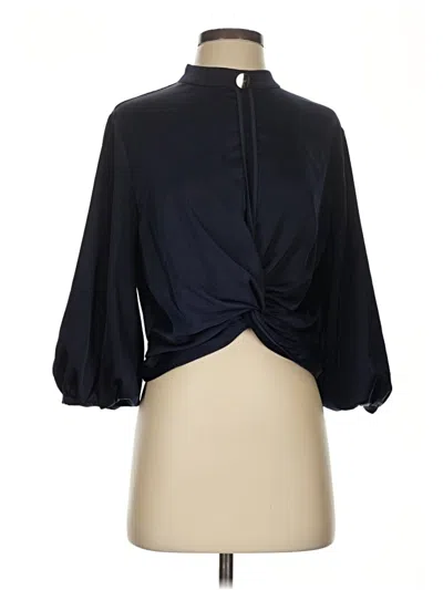 Pre-owned Gracia 3/4 Sleeve Blouse In Black