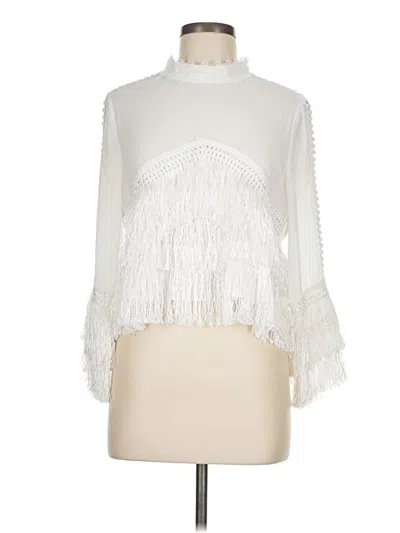 Pre-owned Gracia 3/4 Sleeve Blouse In Ivory