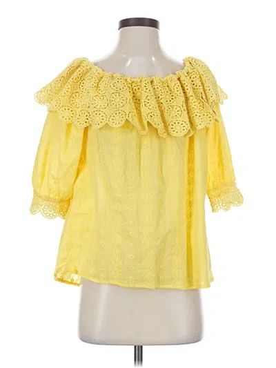 Gracia 3/4 Sleeve Blouse In Yellow