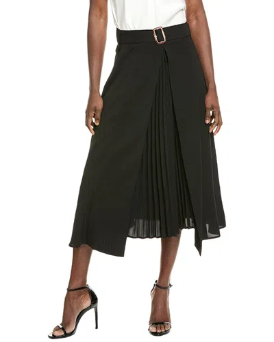 Gracia Accordion Pleated Skirt In Black