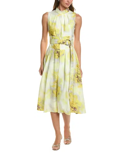 Gracia A-line Midi Dress In Yellow