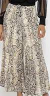 Gracia Animal Print Culottes In Beige In Neutral