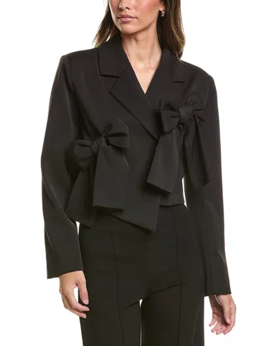 GRACIA GRACIA APPLIQUE BOW CROP JACKET