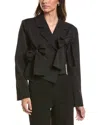 Gracia Applique Bow Crop Jacket In Multi