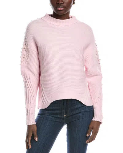 Gracia Beaded Sweater In Pink