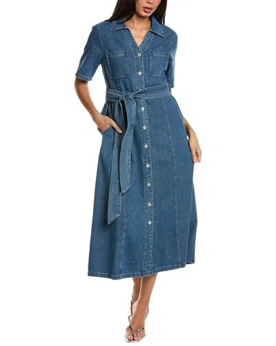 Gracia Belted Dress In Blue