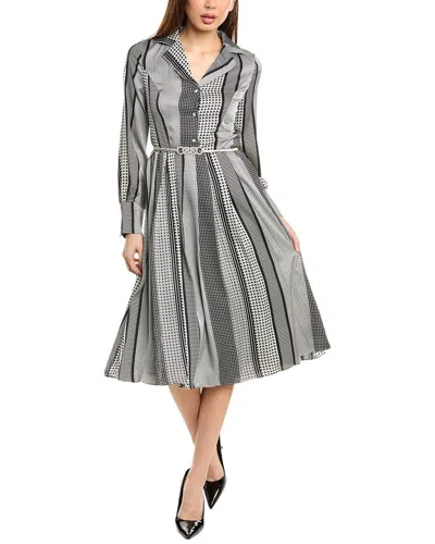 Gracia Belted Shirtdress In Black
