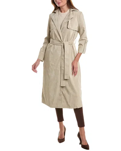 Gracia Belted Trench Coat In Beige