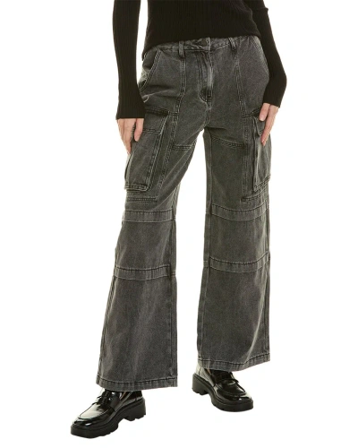 Gracia Black Loose Fit Cargo Jean