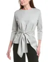 Gracia Bottom Tie String Point Top In Gray