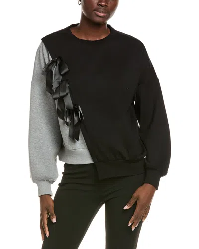 GRACIA GRACIA BOW DETAIL COLORBLOCK SWEATSHIRT