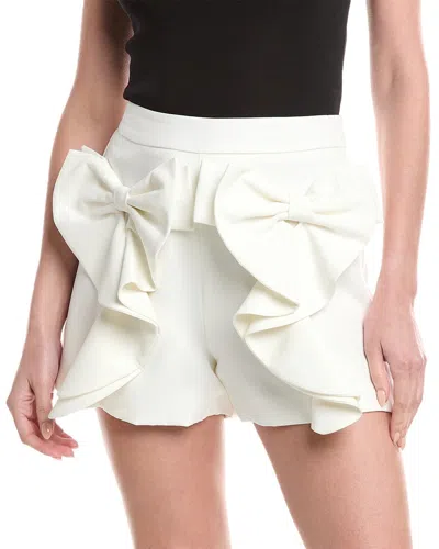 Gracia Bow Front Ruffle Short Pants In Neutral