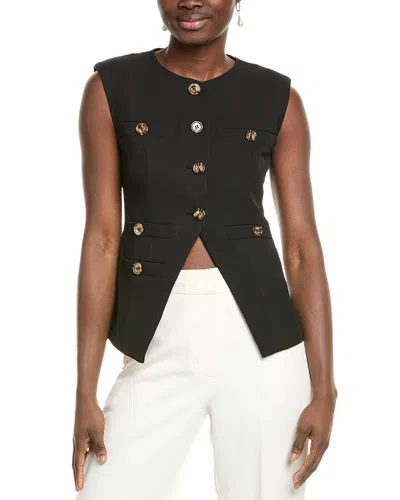 Gracia Button Detailed Vest In Black