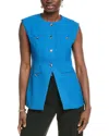 Gracia Button Detailed Vest In Blue