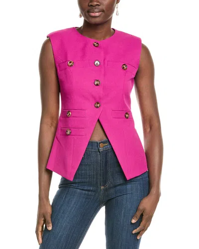Gracia Button Detailed Vest In Pink