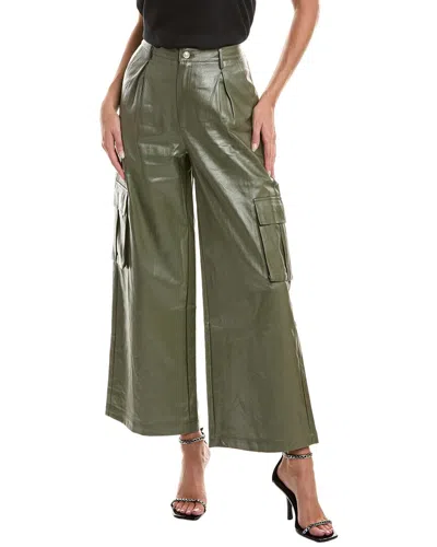 Gracia Cargo Wide Leg Pant In Green