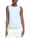 Gracia Chain Neckline Top In Blue