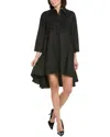 Gracia Chest Lace Work Shirtdress In Black