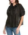 Gracia Chiffon Top In Black