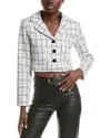Gracia Crop Tweed Jacket In White