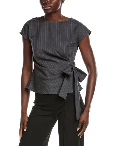 Gracia Cross Body Sleeveless Top In Black