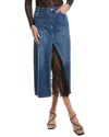 Gracia Denim Maxi Skirt In Blue