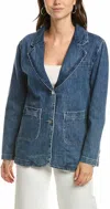 Gracia Denim Oversize Blazer In Denim Blue In Multi